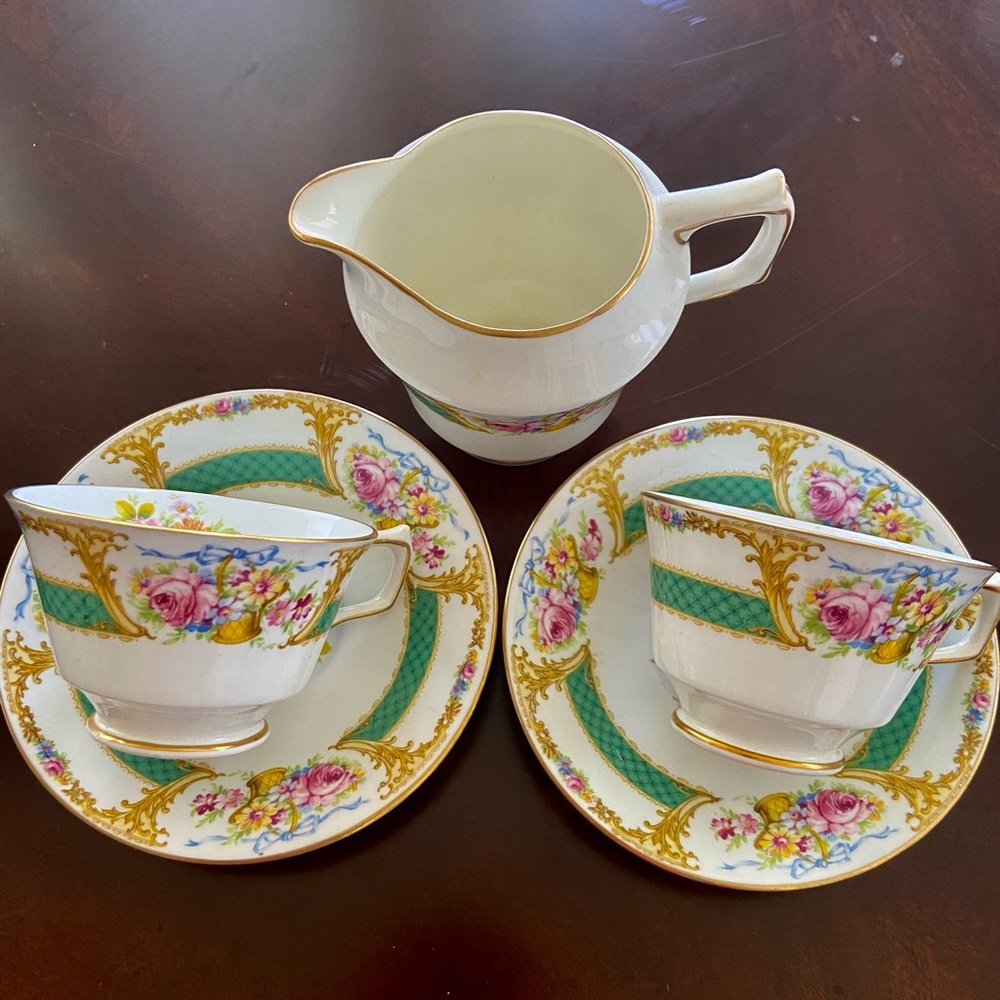 H&M Sutherland Strathmore Set of 2 Teacups and Saucer Made in England